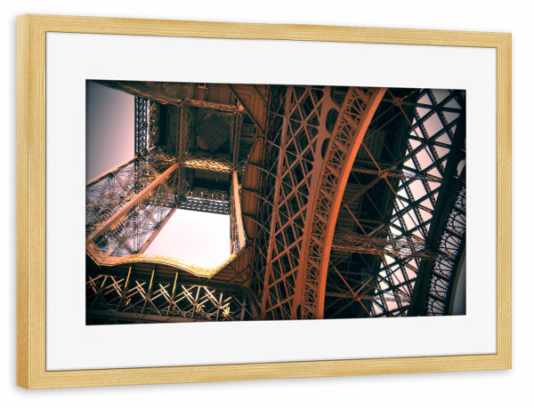Poster mit Rahmen kiefer "Eiffel Tower Paris 7" artboxONE - Architektur,Städte / Paris