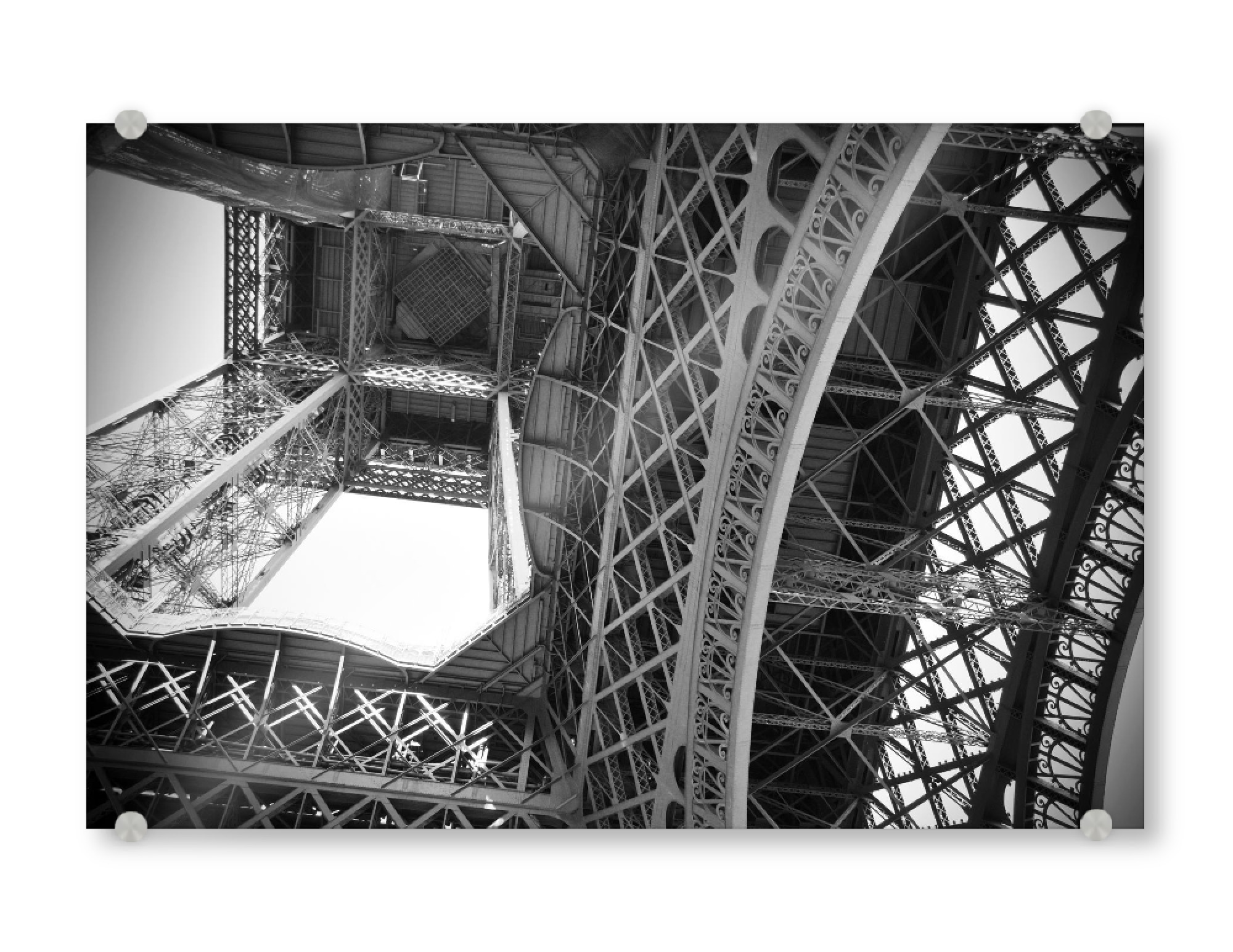 Acrylglasbild "Eiffel Tower Paris" artboxONE - Städte,Reise,Schwarzweiß,Architektur,Städte / Paris - Paris,France,Fotografie,Photography