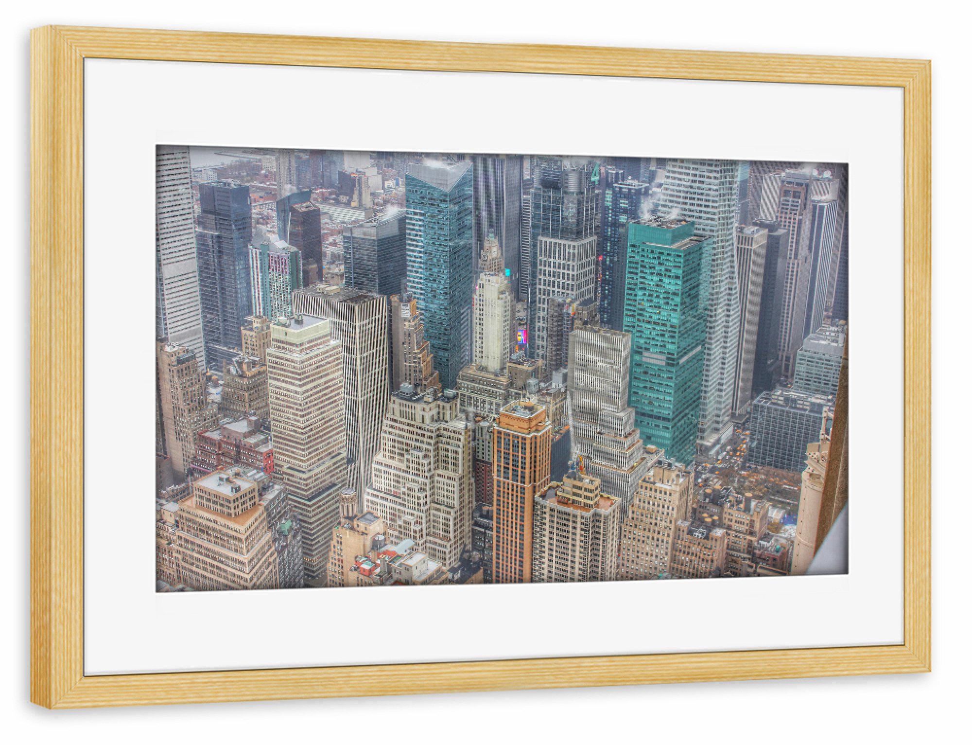 Poster mit Rahmen kiefer "New York Manhattan 2" artboxONE - Städte,Städte / New York,Reise