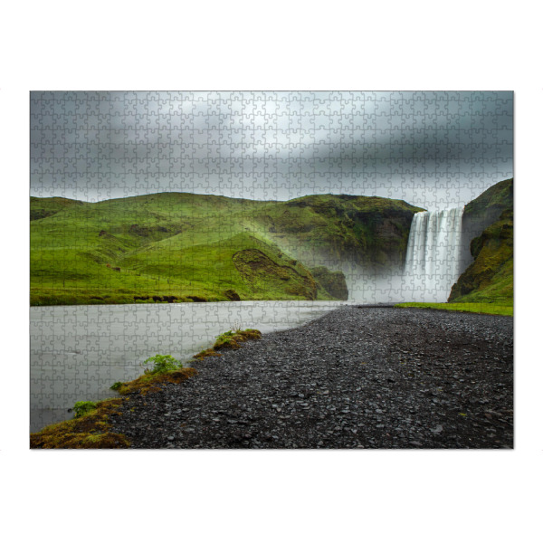 Puzzle Ravensburger "The veil" artboxONE - Natur - Wasserfall,Island,Fluss - Bild wasserfall