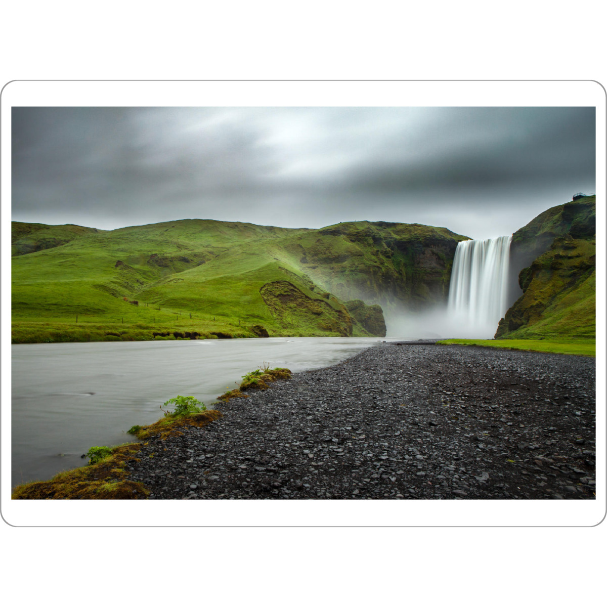 Tischset "The veil" artboxONE - Natur - Wasserfall,Island,Fluss - Bild wasserfall