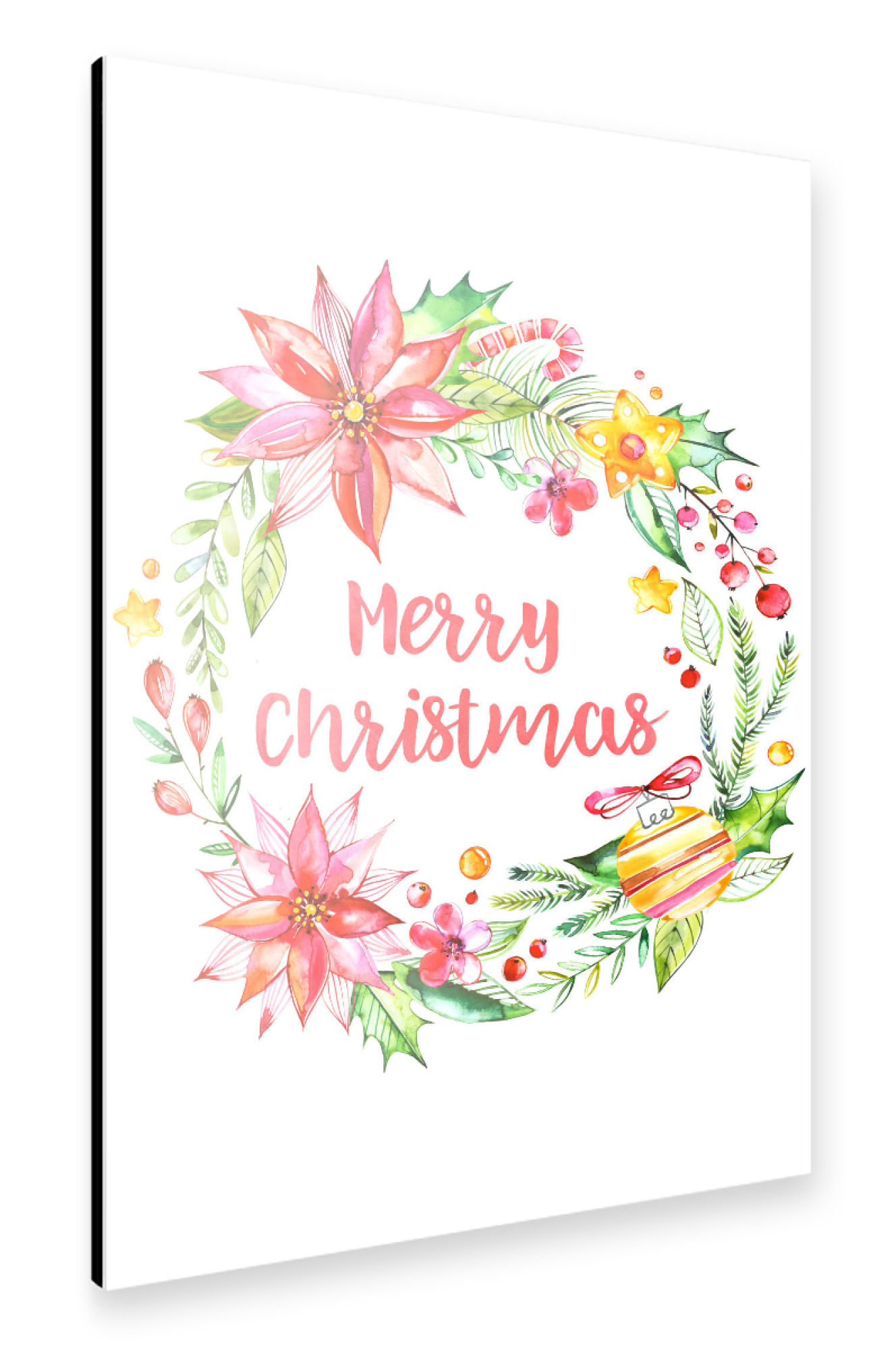 Alu-Dibond "Merry Christmas" 75x50 cm artboxONE