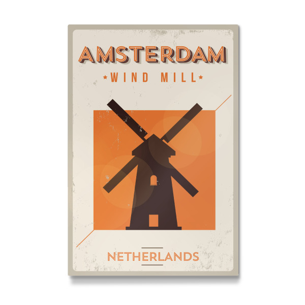 Galerie-Print "Vintage Amsterdam City Poster" 30x20 cm artboxONE