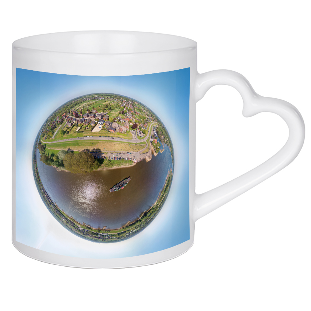 Herztasse "Hamburg - Zollenspieker Elbfähre" artboxONE - Städte,Städte / Hamburg,Natur,Reise,Architektur