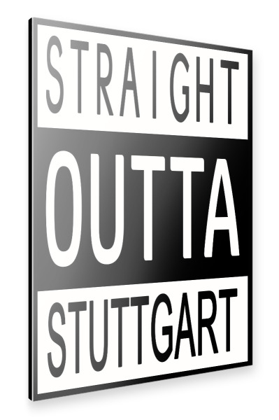 Alu-Dibond "Stuttgart" 30x20 cm artboxONE
