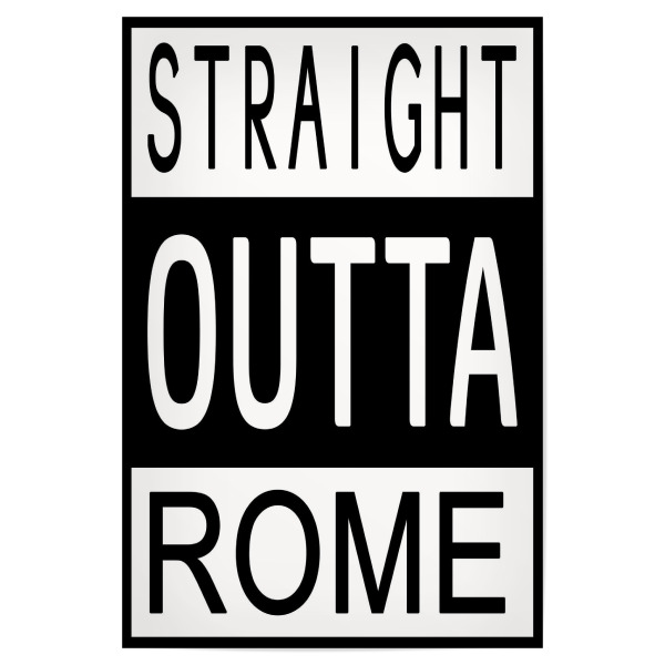 Poster "Rome 2" artboxONE - Städte,Typografie,Reise,Schwarzweiß,Städte / Paris,Städte / Rom