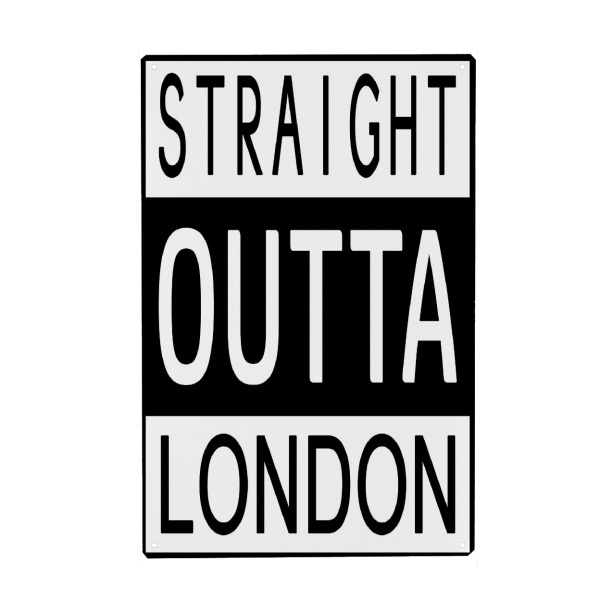 Holzbild "London 2" artboxONE - Städte,Städte / London,Typografie,Reise,Schwarzweiß