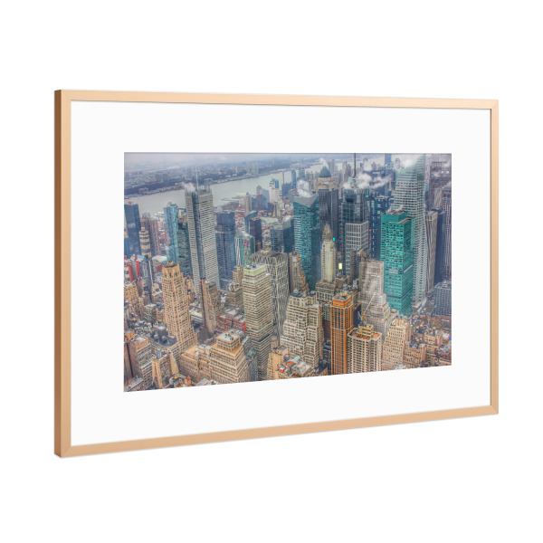Poster mit Rahmen Kupfer "New York Manhattan 12" artboxONE - Städte,Städte / New York,Reise,Architektur