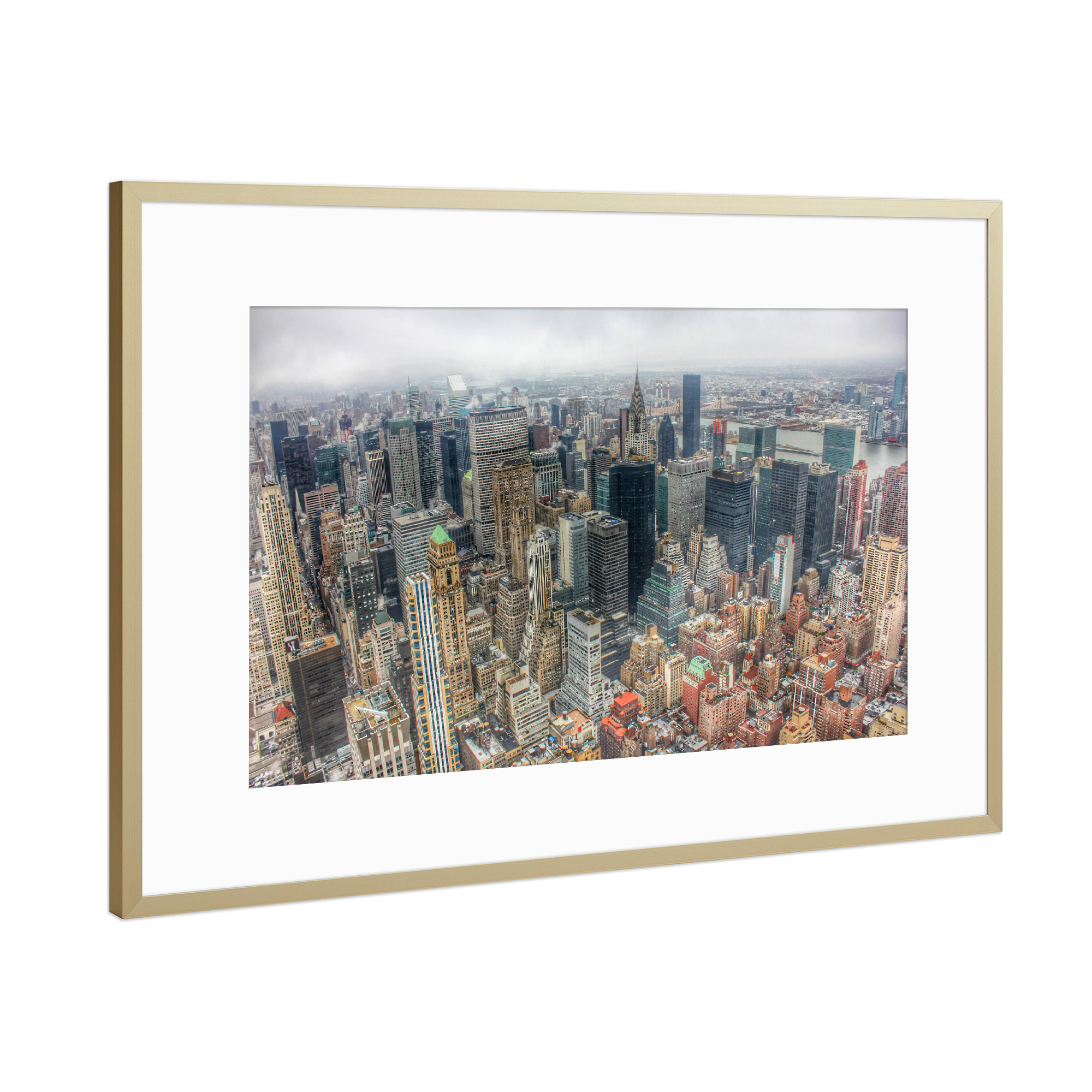 Poster mit Rahmen Gold "New York Manhattan 10" artboxONE - Städte,Städte / New York,Reise,Architektur