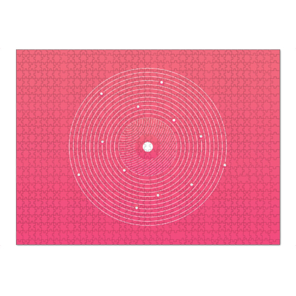 Puzzle Ravensburger "PINK COSMOS" artboxONE - Abstrakt,Geometrie - Pink,Cosmos,Circle,Cover,Space,Gradient,Abstract - Bild Pink