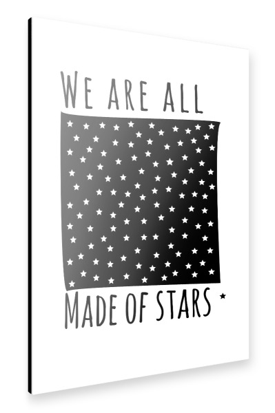 Alu-Dibond "Made of stars" 30x20 cm artboxONE