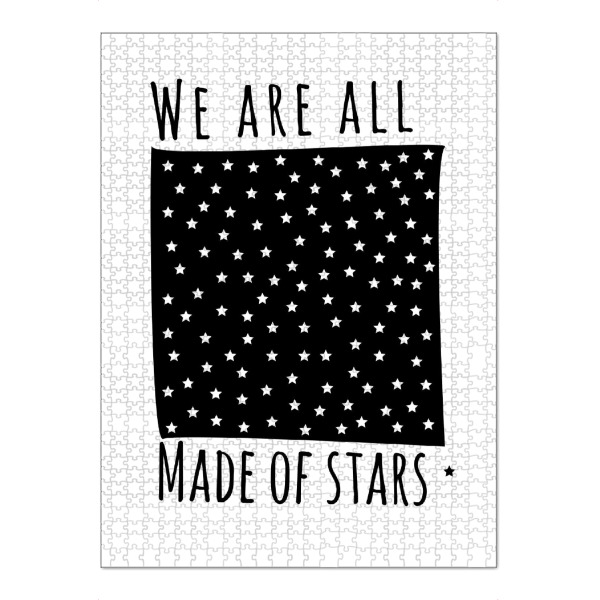Puzzle Ravensburger "Made of stars" artboxONE - Typografie,Natur,Schwarzweiß