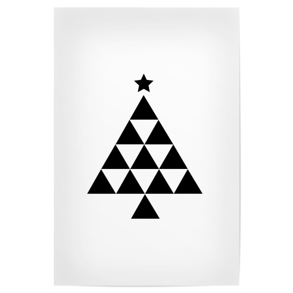 Poster "Motiv Tannenbaum" artboxONE - Natur,Schwarzweiß,Geometrie,Weihnachten