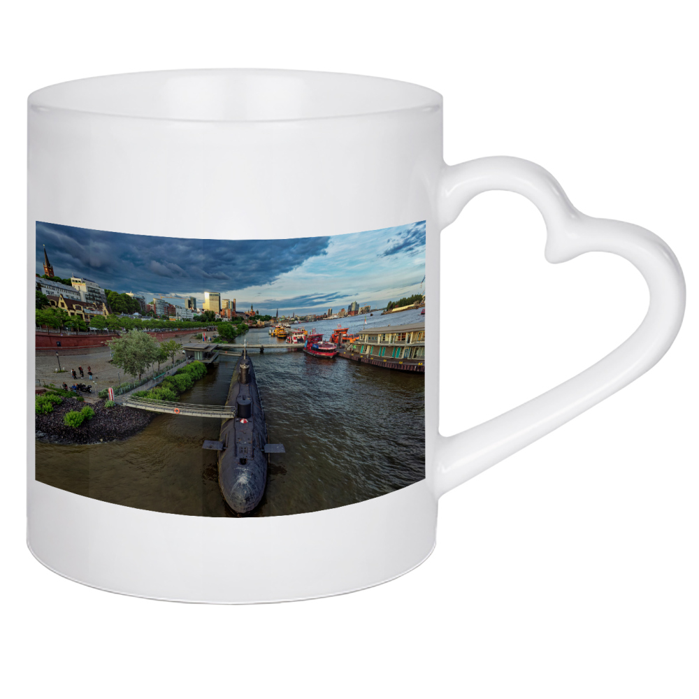 Herztasse "Museums U-Boot 434 in Hamburg" artboxONE - Städte,Städte / Hamburg,Reise,Architektur,Reise / Länder