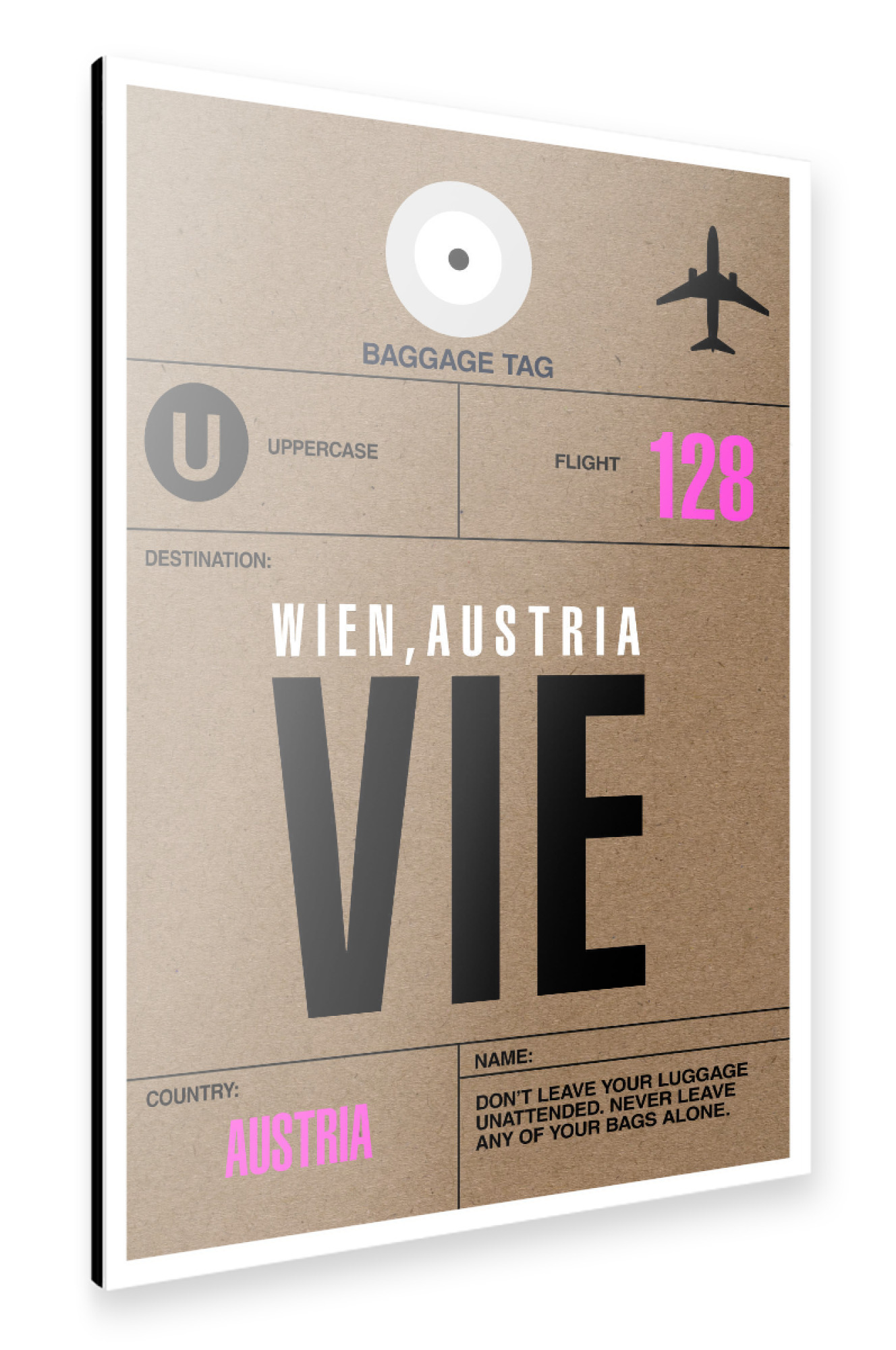 Alu-Dibond "Airport Wien" 75x50 cm artboxONE