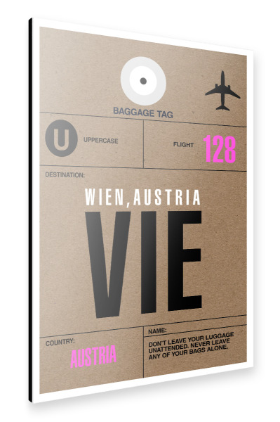 Alu-Dibond "Airport Wien" 30x20 cm artboxONE