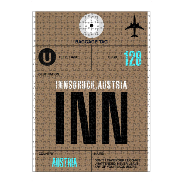 artboxONE Puzzle "Airport Innsbruck" artboxONE - Städte,Typografie,Reise