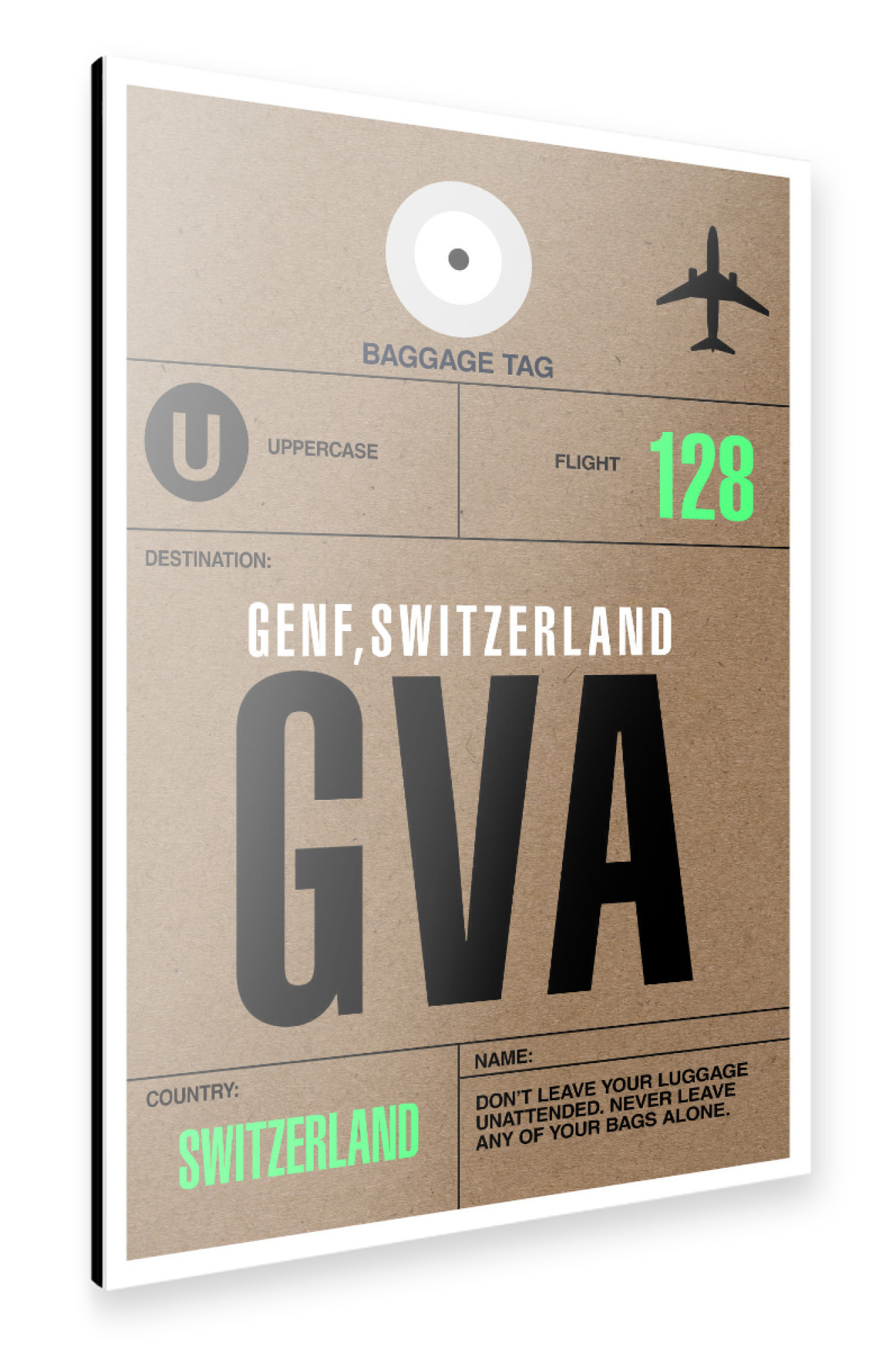 Alu-Dibond "Airport Genf" 30x20 cm artboxONE