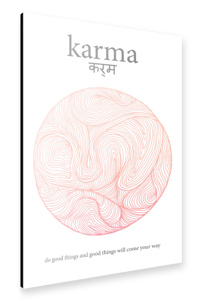 Alu-Dibond "Karma" 30x20 cm artboxONE