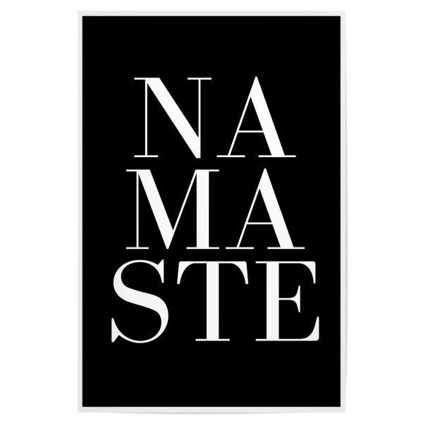 Poster "Namaste" artboxONE - Typografie,Schwarzweiß,Sport - Yoga,Meditation,Namaste,Spruch