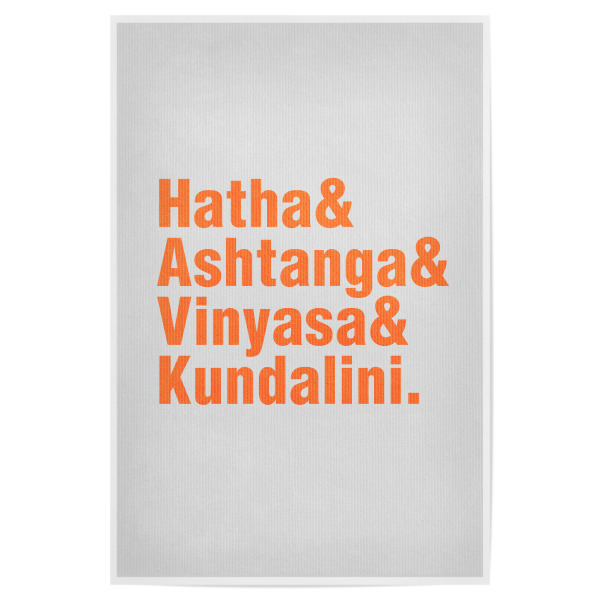 Poster 30x20 cm "Yoga" artboxONE - Typografie,Menschen,Sport - Yoga,Meditation,Typografie,Ashtanga,Vinyasa,Hatha