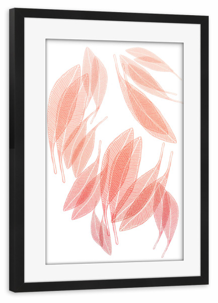 Poster mit Rahmen schwarz "Serenity Fall" artboxONE - Natur,Floral,Abstrakt - Blätter,Herbst,Abstrakt,Ruhe,Winter