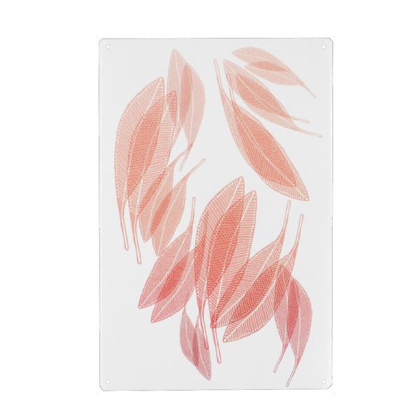 Holzbild "Serenity Fall" artboxONE - Natur,Floral,Abstrakt - Blätter,Herbst,Abstrakt,Ruhe,Winter