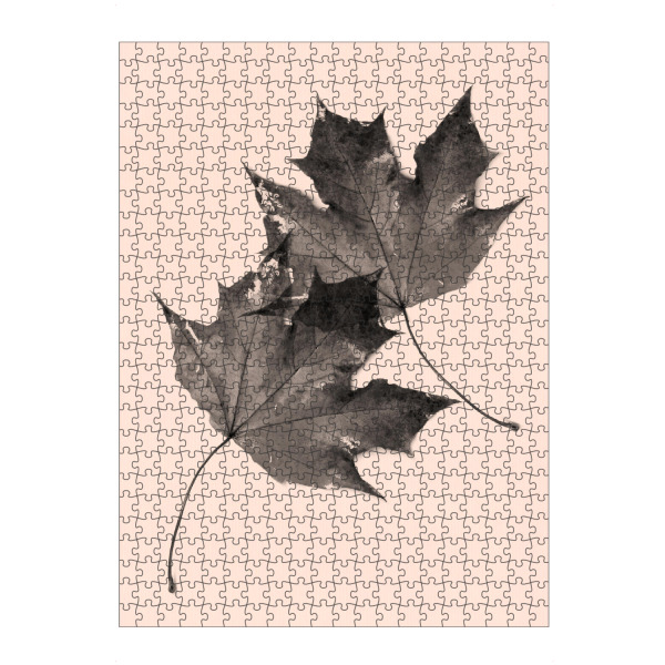 Puzzle Ravensburger "Leaves No.2" artboxONE - Natur,Abstrakt - Blatt,Blätter,Herbst,Winter,Romatisch - Bild Blatt