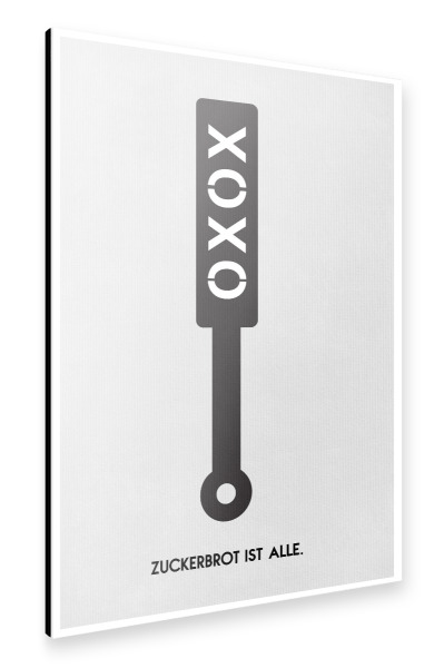 Alu-Dibond "Zuckerbrot & Peitsche" 30x20 cm artboxONE