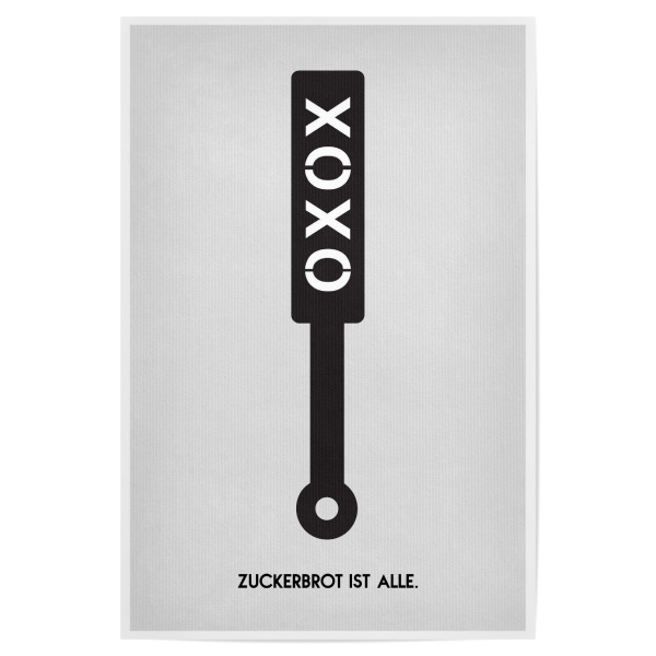 Poster "Zuckerbrot & Peitsche" artboxONE - Typografie - Zuckerbrot,Peitsche,Spruch,Humor,Lustig