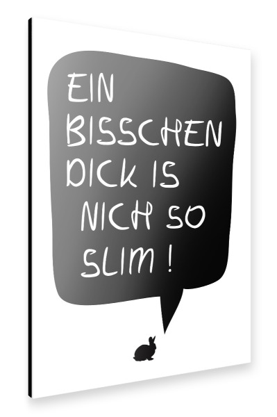 Alu-Dibond "Nich So Slim" 30x20 cm artboxONE