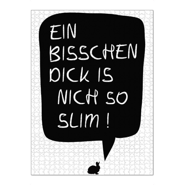 Puzzle Ravensburger "Nich So Slim" artboxONE - Typografie,Für Kinder,Essen & Trinken,Schwarzweiß