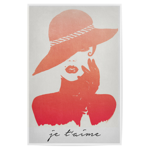 Poster 30x20 cm "Je T'aime 2" artboxONE - Typografie,Film,Musik,Städte / Paris,Liebe,Fashion