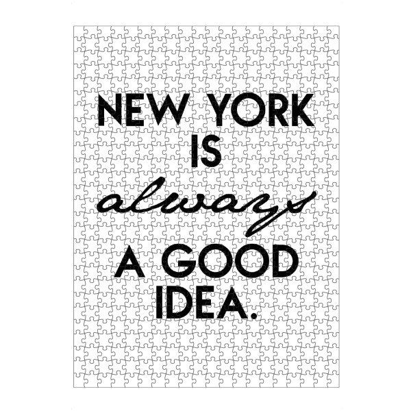 Puzzle Ravensburger "Always New York" artboxONE - Städte / New York,Typografie,Reise,Schwarzweiß - Neu,York,Amerika,Immer,Spruch,Weisheit - Bild Neu