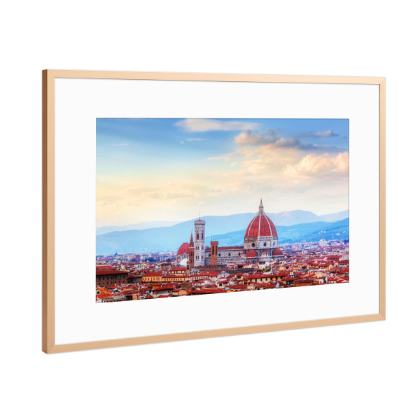 Poster mit Rahmen Kupfer "Florence, Italy skyline. Cathedral of Saint Mary of the Flowers" artboxONE - Reise,Architektur,Städte / Venedig