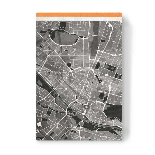 Leinwandbild "Stadtkarte München" artboxONE - Städte / München,Reise,Kartografie