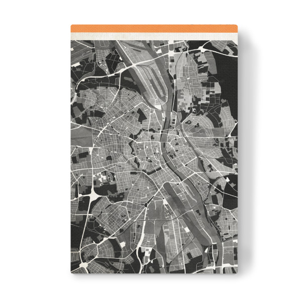 Leinwandbild "Stadtkarte Frankfurt am Main" artboxONE - Reise,Städte / Frankfurt,Kartografie