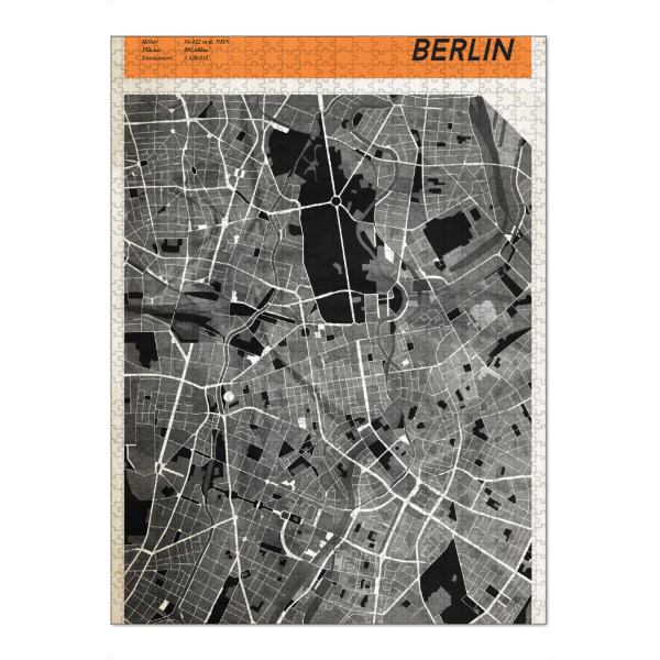 Puzzle Ravensburger "Stadtkarte Berlin" artboxONE - Städte / Berlin,Reise,Kartografie