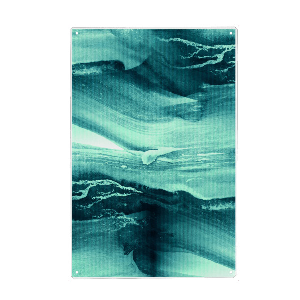 Metall Poster "Water Strokes" artboxONE - Natur,Abstrakt - Wasser,Abstrakt,Aquarell,Meer,Ozean - Blechschild