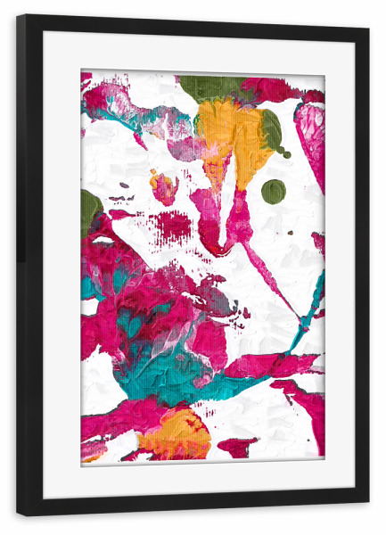 Poster mit Rahmen schwarz "Sparkling Colours" artboxONE - Abstrakt - Bunt,Farben,Farbenfroh,Abstrakt,Malerei