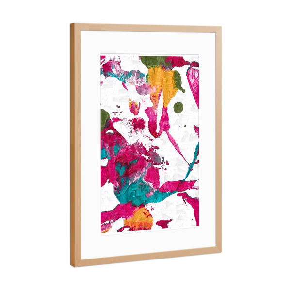 Poster mit Rahmen Kupfer "Sparkling Colours" artboxONE - Abstrakt - Bunt,Farben,Farbenfroh,Abstrakt,Malerei