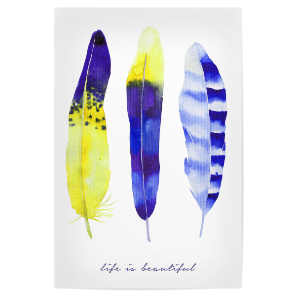 Poster 30x20 cm "Life Is Wonderful" artboxONE - Typografie,Natur,Für Kinder,Abstrakt,Liebe