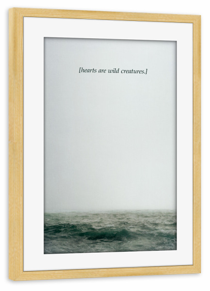 Poster mit Rahmen kiefer "Wild Creatures" artboxONE - Typografie,Abstrakt,Reise / Strand und Meer,Liebe