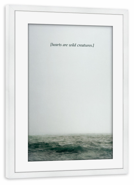 Poster mit Rahmen weiß "Wild Creatures" artboxONE - Typografie,Abstrakt,Reise / Strand und Meer,Liebe