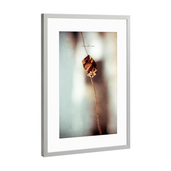 Poster mit Rahmen Silber "Touch Me" artboxONE - Typografie,Liebe