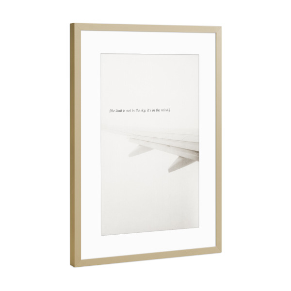 Poster mit Rahmen Gold "The Sky 2" artboxONE - Typografie,Natur,Reise,Schwarzweiß
