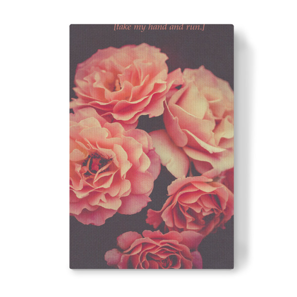 Leinwandbild "Take My Hand" artboxONE - Typografie,Natur,Floral,Liebe - Blume,Blüte,Natur,Weinlese,Retro,Leinwand,Spruch,Weisheit,Leben,Motto,Liebe
