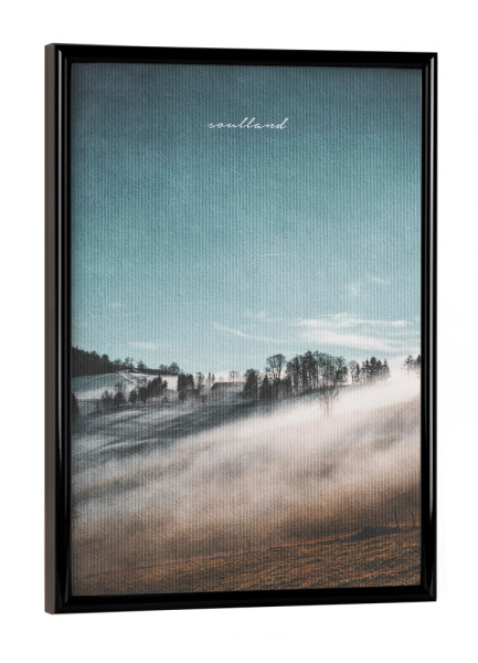 Poster mit schwarzem Rahmen "Soulland" artboxONE - Typografie,Natur,Liebe