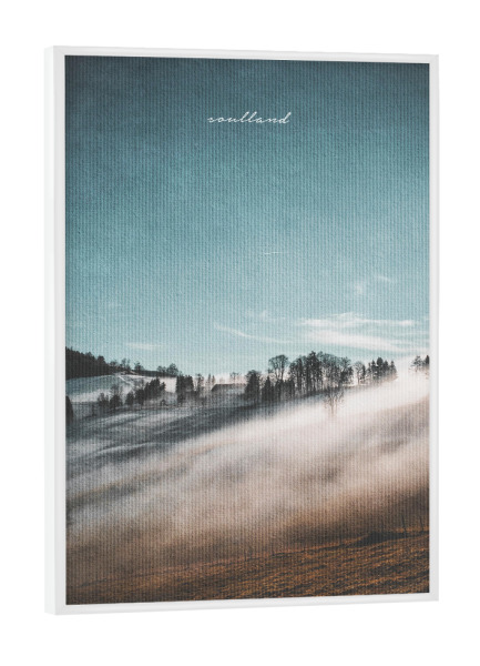 Poster mit weißem Rahmen "Soulland" artboxONE - Typografie,Natur,Liebe