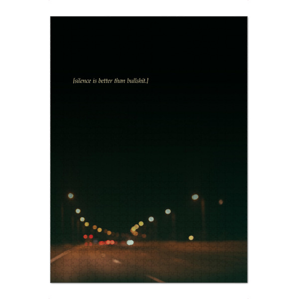 Puzzle Ravensburger "Silence 2" artboxONE - Typografie,Abstrakt,Liebe